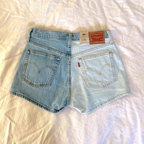 Levi’s Two-Toned High-Rise 501 Shorts - Picture 2 of 7